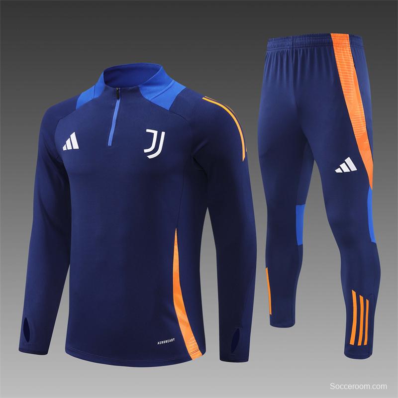 24/25 Juventus Navy Half Zipper Jacket+Long Pants