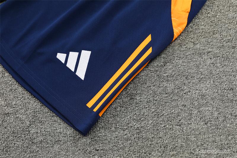 24/25 Juventus Orange/Navy Short Sleeve Jersey+Shorts