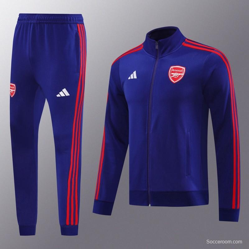 24/25 Arsenal Blue Full Zipper Jacket +Long Pants