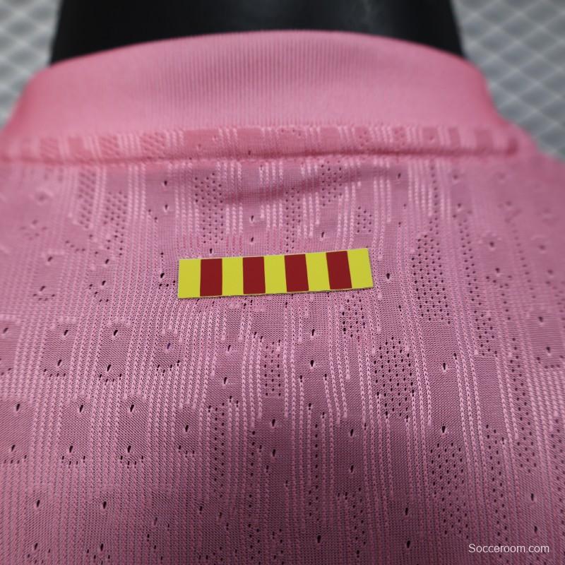 Player Version 25/26 FC Barcelona 125Th Anniversary Special Pink with Spotify Sponsor Jersey