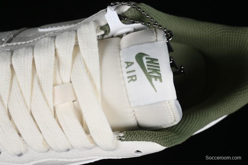 Nike Air Force 1 '07 Low LV Collaboration - Beige Green Double Swoosh Casual Sneakers - XZ6188-003