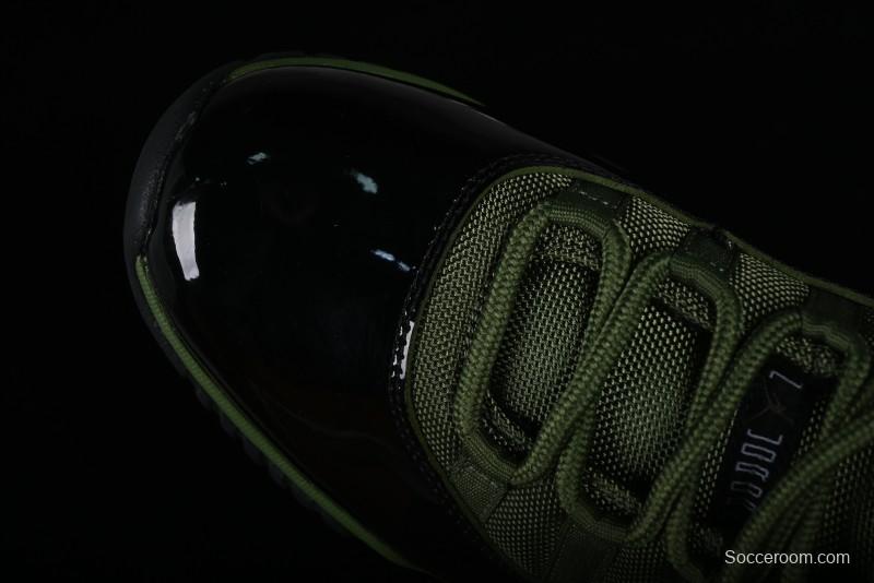 Nike Air Jordan 11 Retro High Top Basketball Shoes in Black Green - CT8012-300