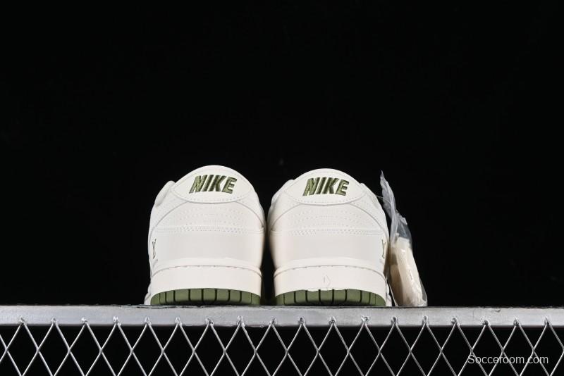 Nike SB Dunk Low LV Collaboration - Beige Green Luxury Custom Low-Top Casual Sneakers - XX2025-318