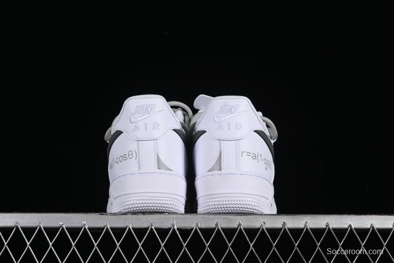 Nike Air Force 1 '07 Low Spray Paint White Grey Strap Low-Top Casual Sneakers - ZH0316-017