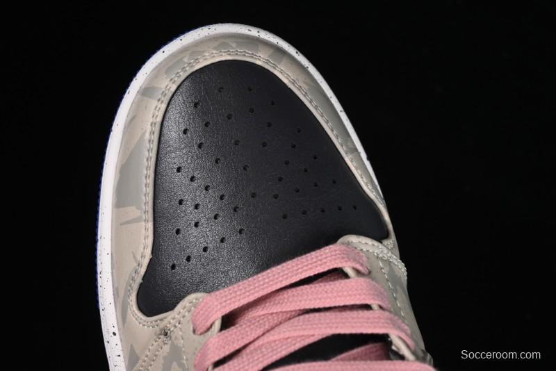 Nike Air Jordan 1 Low Retro Basketball Shoes with Panda Mischief Pioneer Knight Design - 553558-154