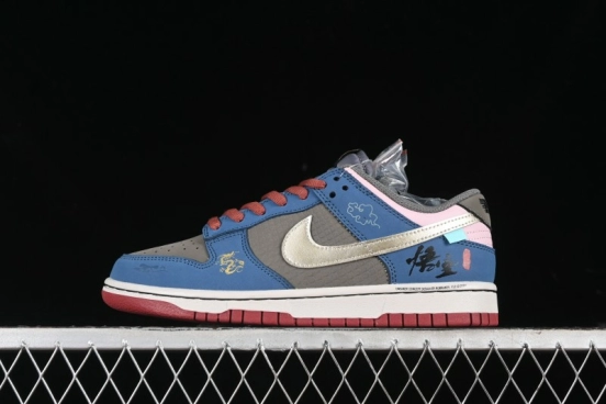 Nike Dunk Low Retro Deconstructed Casual Sneakers with Cloud and Dragon Patterns Inspired by Black Myth: Wukong Game - DV2433-109