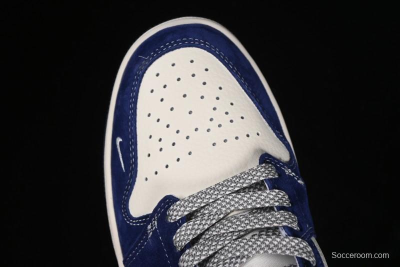 Nike Air Jordan 1 Low OFF-WHITE Collaboration - Qilin Blue Retro Basketball Shoes - WG8850-013