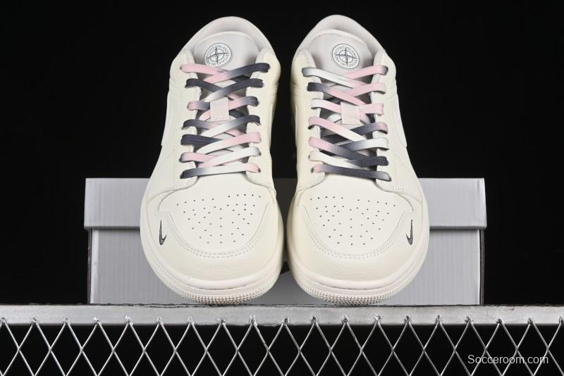 Nike Air Jordan 1 Low Retro Basketball Shoes Stone Island Collaboration - DC2024-025