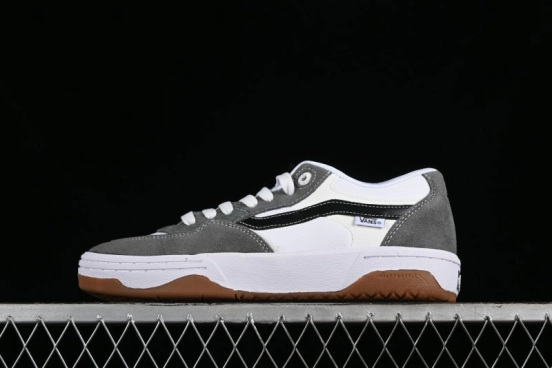 Vans Rowan 2 Skate Shoes in Grey/White with Enhanced Cushioning and Breathable Canvas - VN0A2Z3IBZW