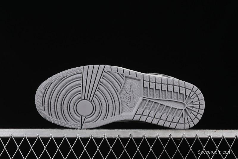 Nike Air Jordan 1 Low AJ1 The North Face Collaboration - Rock Gray High-End Custom Retro Basketball Shoes DC2024-023