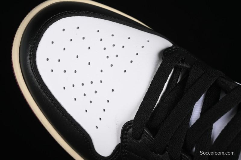 Nike Air Jordan 1 Mid AJ1 Snake Print Black Red Toe Mid-Top Basketball Shoes - FQ7818-101