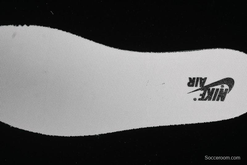 Nike Travis Scott x Fragment Design x Air Jordan 1 Low OG SP AJ1 Gucci Collaboration - Black Grey Pattern Low Top Casual Sneakers - XY2688-117