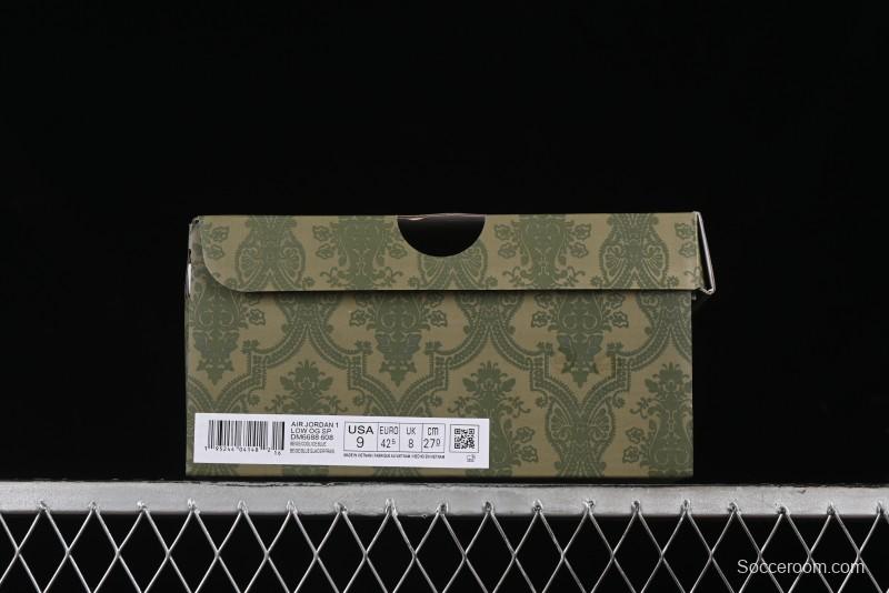 Nike Travis Scott x Fragment Design x Air Jordan 1 Low OG SP AJ1 Low Top Casual Sneakers - DM6688-608