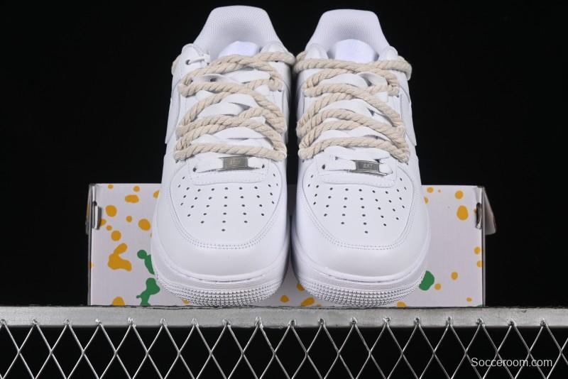 Nike Air Force 1 '07 Low White Deconstructed Casual Sneakers - CW2288-046