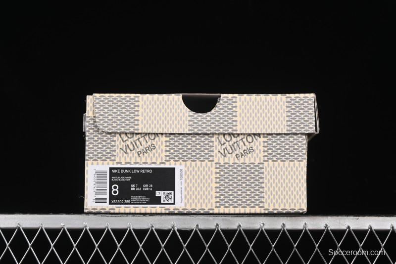 Nike SB Dunk Low LV Collaboration - Light Blue Denim Print Anniversary High-End Custom Low-Top Casual Skate Shoes - XB3802-359