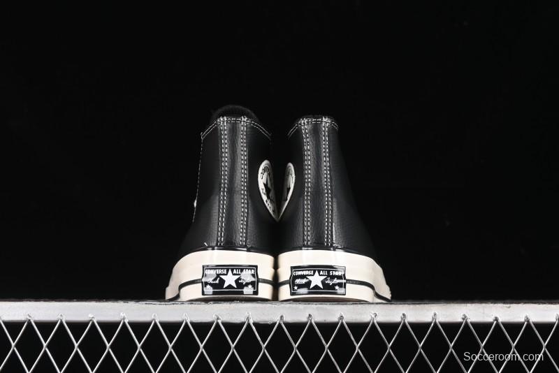 Converse Chuck 70s High Top Canvas Sneakers with Fur Lining in Black & White - A13863C