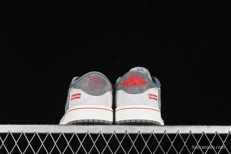 Nike Travis Scott x Fragment Design x Air Jordan 1 Low OG SP AJ1 Supreme Collaboration - JH6089-005