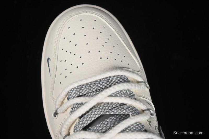 Nike SB Dunk Low Violent Bear Series - Lace-Up Beige with Grey Check - Anniversary Custom Edition Low-Top Casual Skate Shoes - SJ2068-289