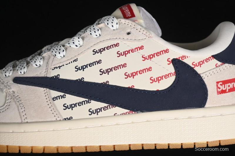 Nike Travis Scott x Fragment Design x Air Jordan 1 Low OG SP AJ1 Supreme Collaboration - JH6088-613