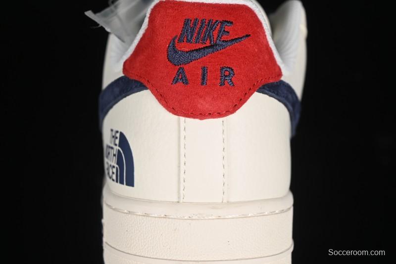 Nike Air Force 1 '07 Low The North Face Collaboration - White Blue Red Casual Sneakers - XZ6188-016
