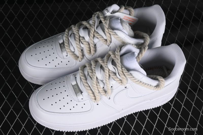 Nike Air Force 1 '07 Low White Deconstructed Casual Sneakers - CW2288-046