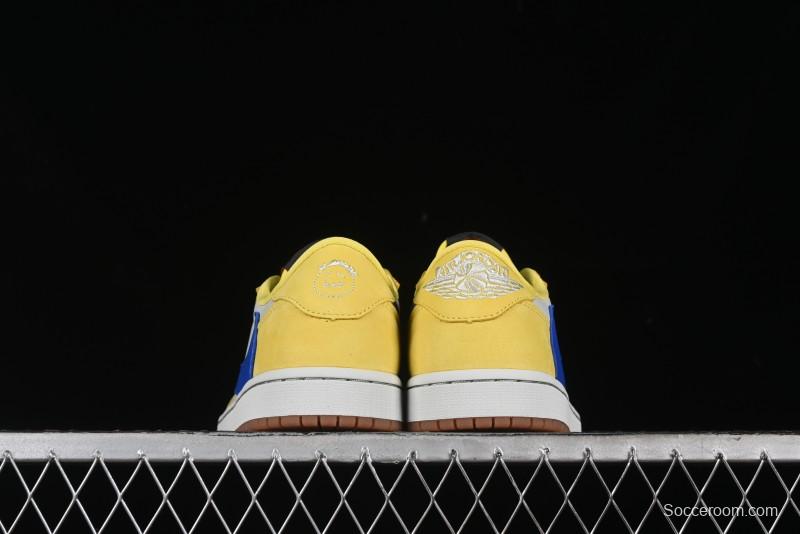 Nike Travis Scott x Air Jordan 1 Low OG AJ1 Collaboration Shoes with Reverse Swoosh - DZ4137-700