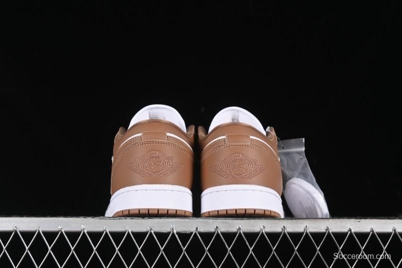 Nike Air Jordan 1 Low AJ1 White Tan Low-Top Casual Sneakers - DC0774-202