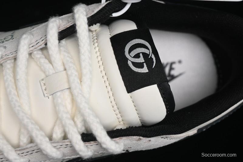 Nike SB Dunk Low Gucci Collaboration - Bumblebee Series Grey Black Hook Anniversary High-End Custom Low-Top Casual Skate Shoes - MM1089-029