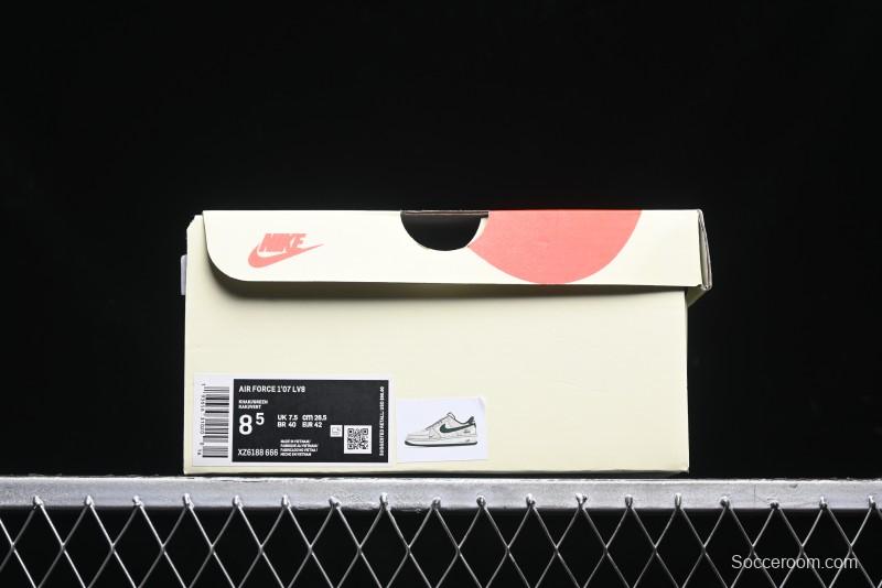 Nike Air Force 1 '07 Low Stussy Collaboration Light Brown Green Low-Top Casual Sneakers - XZ6188-666