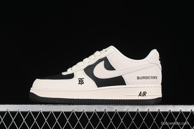 Nike Air Force 1 '07 Low Burberry Collaboration - Black White Patchwork Casual Sneakers - BB8588-227