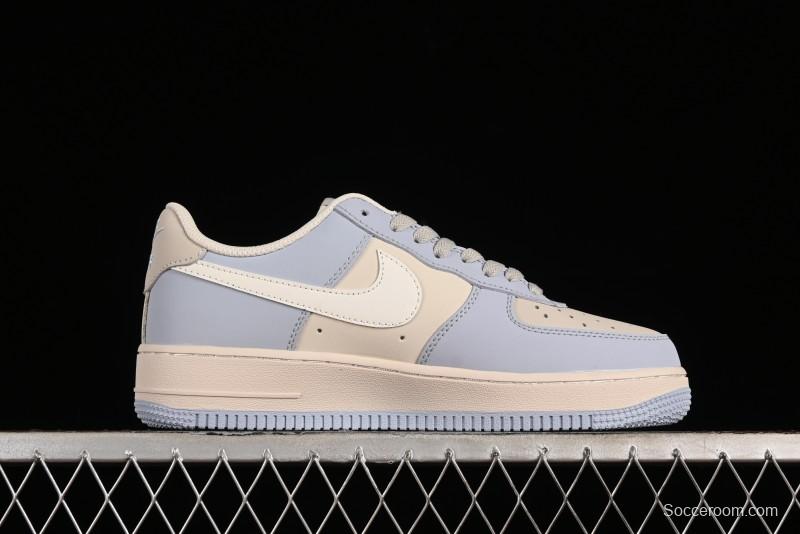Nike Air Force 1 '07 Low Casual Sneakers in Ancient Blue with Full-Length Honeycomb Air Cushion - DB3301-199