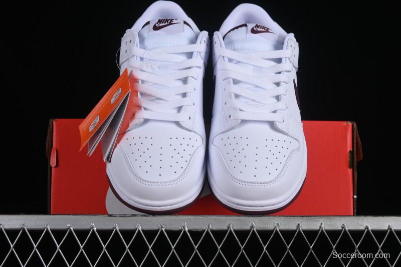 Nike SB Dunk Low White Red Colorway Low-Top Casual Skateboarding Shoes - DV0831-102