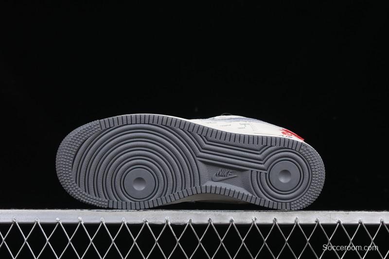 Nike Air Force 1 '07 Low Supreme Snake Year Limited Edition Silver Swoosh Low-Top Casual Sneakers - XS1958-503