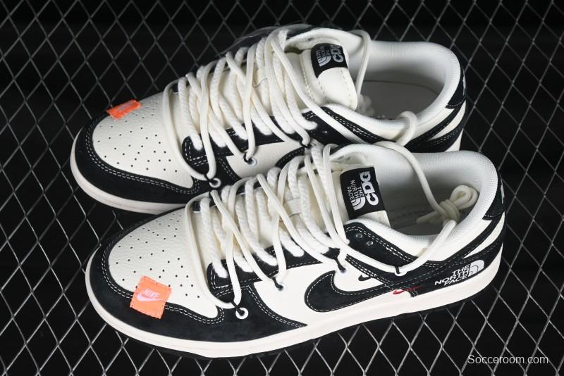Nike SB Dunk Low The North Face Collaboration Strap Patch Black Swoosh Anniversary Custom Low-Top Casual Skate Shoes - YX5066-256