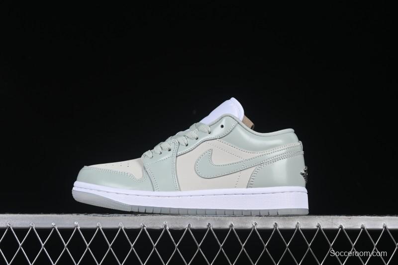 Nike Air Jordan 1 Low AJ1 Amber Green Low-Top Casual Sneakers - HF4078-100