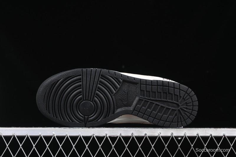 Nike SB Dunk Low Dior Collaboration Cream Coffee Floral Swoosh Anniversary Custom Low-Top Casual Sneakers - DJ2024-097