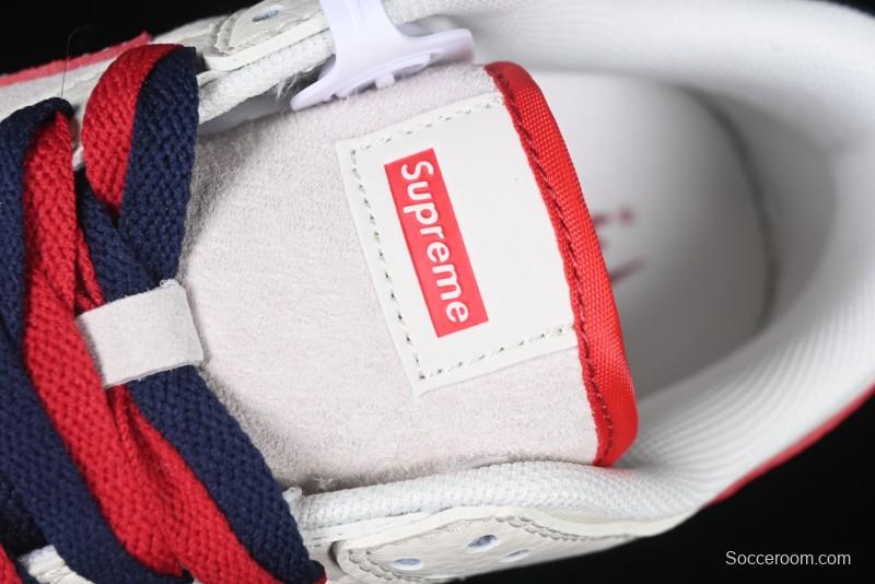 Nike SB Dunk Low Supreme Collaboration Year of the Snake Limited Edition Red Snake Print Anniversary Custom Low-Top Casual Sneakers - XS1086-015