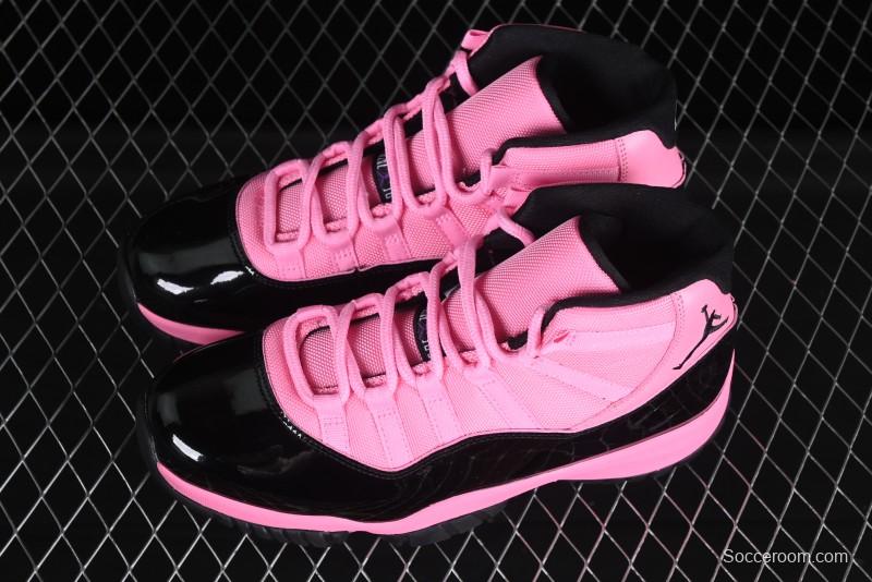 Nike Air Jordan 11 Retro High Top Basketball Shoes in Black Pink - CT8012-500