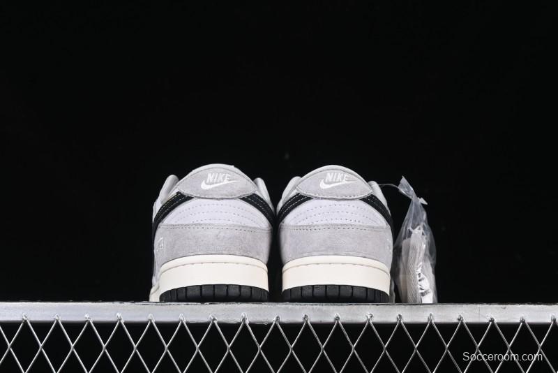 Nike SB Dunk Low Stussy Collaboration - Black Swoosh Anniversary Custom Low-Top Casual Skate Shoes - XX3168-069