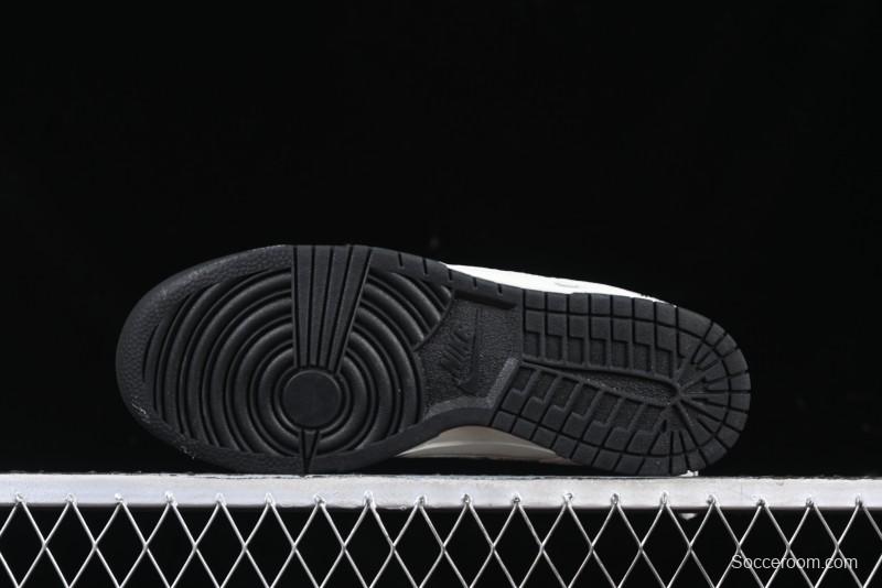 Nike SB Dunk Low Stussy Collaboration Zebra Black White Swoosh Anniversary Custom Low-Top Casual Skate Shoes - DJ2024-060