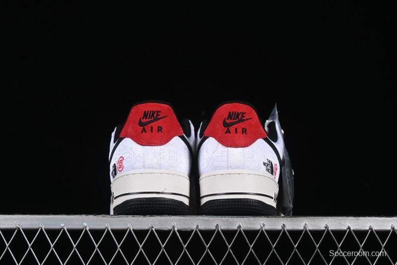 Nike Air Force 1 '07 Low North Face Edison Chen Collaboration White Silk Dual-Tone Casual Sneakers - DM6868-054