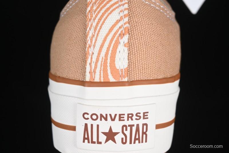 Converse All Star Platform Sneakers in Coffee Bean Milk Tea Color with OrthoLite Insole and Thick Sole for Height Boost - A11619C