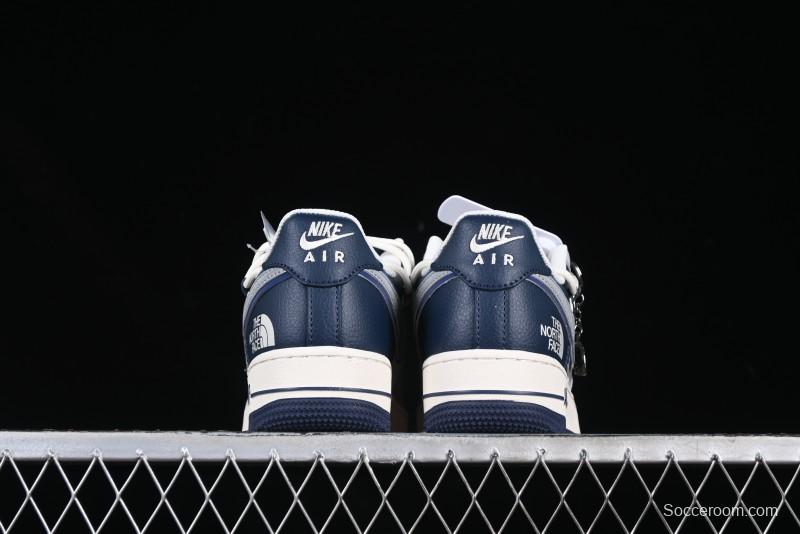 Nike Air Force 1 '07 Low The North Face Collaboration Grey Blue Lace-Up Low-Top Casual Sneakers - DM6688-024