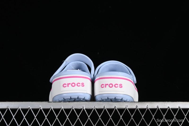 Crocs Crocband Platform Rainbow Comfortable Thick-Soled Clogs - B.D4