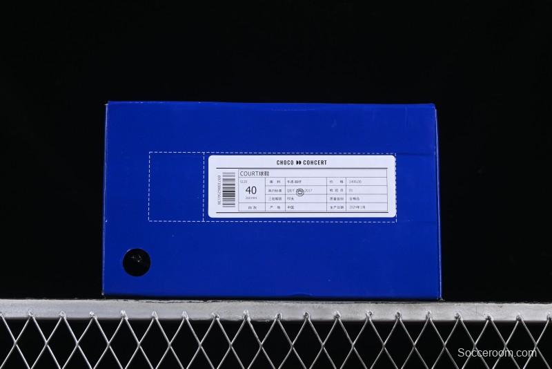 Choco Concert Leather Round Square Asymmetric Fashion Sneakers White Gray - AJE5