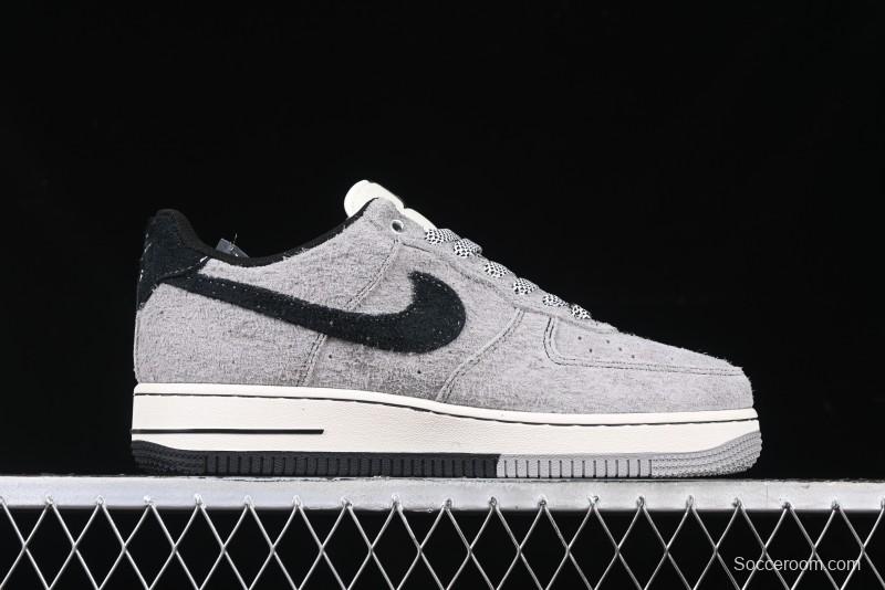 Nike Air Force 1 '07 Low Stussy Collaboration - Suede Grey Low-Top Casual Sneakers - SJ6698-018