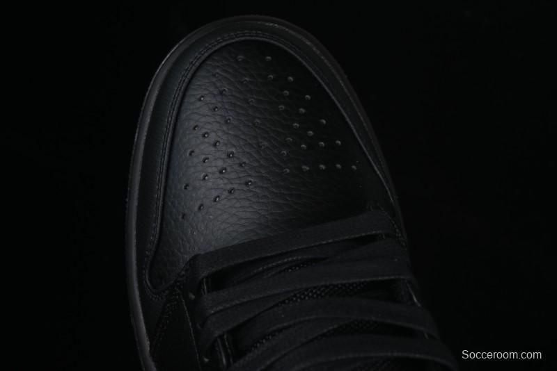 Nike Air Jordan 1 Low AJ1 Basketball Shoes in Black and White Canvas and Leather - HV5968-001