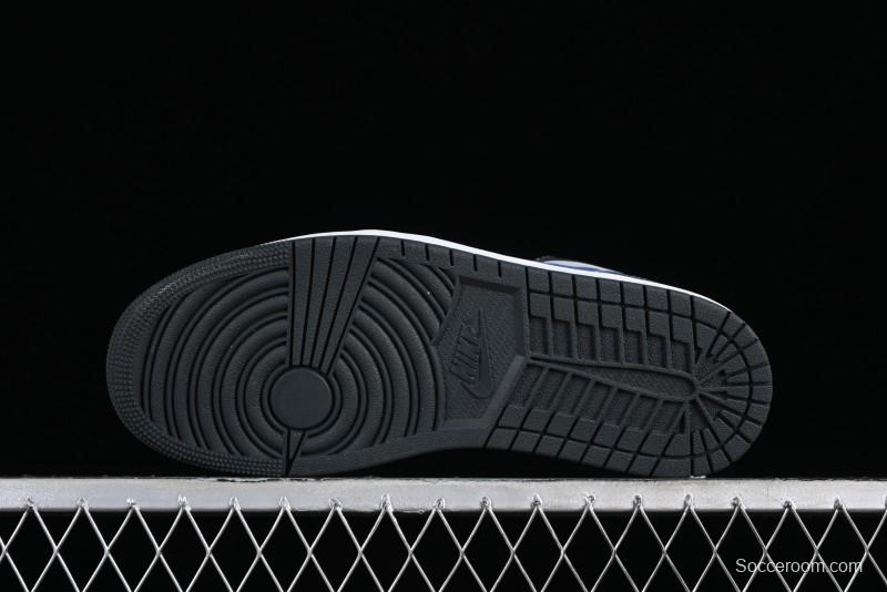 Nike Air Jordan 1 Low AJ1 Black Grey Blue Hook Basketball Shoes - DC0774-040