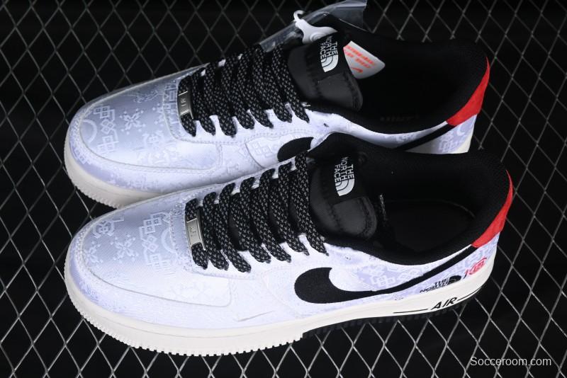 Nike Air Force 1 '07 Low North Face Edison Chen Collaboration White Silk Dual-Tone Casual Sneakers - DM6868-054