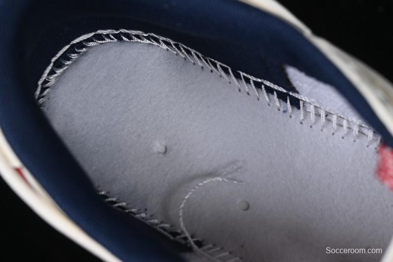 Nike Travis Scott x Fragment Design x Air Jordan 1 Low OG SP AJ1 Retro Sneakers with Reverse Swoosh - SJ0086-138